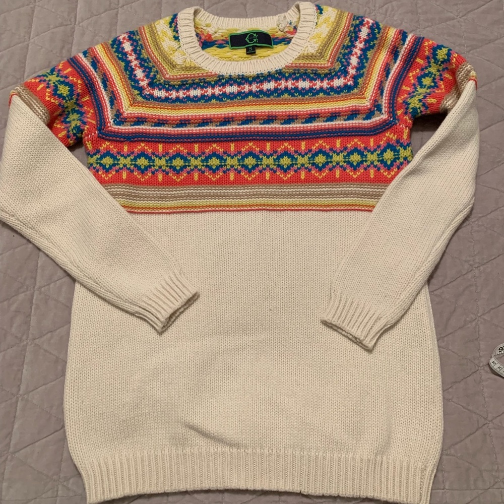 Oversized Bright Cable Knit colorful Sweater